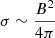 $ \sigma \sim \frac{B^2}{4\pi} $