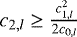 $c_{2,l}\ge\frac{c_{1,l}^{2}}{2c_{0,l}}$