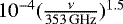 $10^{-4}(\frac{\nu}{353\,\textrm{GHz}}){}^{1.5}$