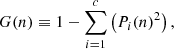 $$ \begin{aligned} G(n) \equiv 1 - \sum _{i=1}^{c} \left(P_i(n)^2\right), \end{aligned} $$