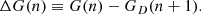 $$ \begin{aligned} \Delta G(n) \equiv G(n) - G_D(n+1). \end{aligned} $$