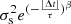 $ \sigma^{2}_{\mathrm{s}}e^{(-\frac{\left| \Delta t \right|}{\tau})^\beta} $