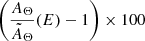 $$ \begin{aligned} \left( \frac{A_\Theta }{\tilde{A}_\Theta }(E) -1 \right) \times 100 \end{aligned} $$