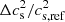$ \Delta c^2_{\rm s} /c^2_{\rm s,ref} $