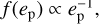$f\left( {{e_{\text{p}}}} \right) \propto e_{\text{p}}^{ - 1}$