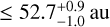 $\leqslant 52.7_{ - 1.0}^{ + 0.9}\,{\text{au}}$