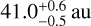 $41.0_{ - 0.5}^{ + 0.6}\,{\text{au}}$