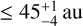 $\leqslant 45_{ - 4}^{ + 1}\,{\text{au}}$