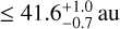 $\leqslant 41.6_{ - 0.7}^{ + 1.0}\,{\text{au}}$