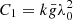 $ C_1 = k\bar{g}\lambda_0^2 $
