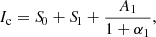 $$ \begin{aligned} I_{\rm c} = {S\!}_0+{S\!}_1 + \frac{A_1}{1+\alpha _1}, \end{aligned} $$