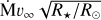 ${\rm{\dot M}}\upsilon \infty \sqrt {{R_*}/{R_\odot }}$