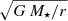 $ \sqrt{G\,M_\star/r} $