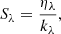 $$ \begin{aligned} S_{\lambda }=\frac{\eta _{\lambda }}{k_{\lambda }}, \end{aligned} $$