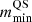 $ m_{\mathrm{min}}^{\mathrm{QS}} $