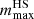 $ m_{\mathrm{max}}^{\mathrm{HS}} $