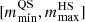 $ [m_{\mathrm{min}}^{\mathrm{QS}},m_{\mathrm{max}}^{\mathrm{HS}}] $