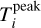 $T_i^{{\rm{peak}}}$