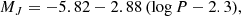 $$ \begin{aligned} M_{J} = - 5.82 - 2.88\,(\log P - 2.3), \end{aligned} $$