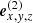 $ \boldsymbol{e}_{x,y,z}^{(2)} $