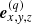 $ \boldsymbol{e}_{x,\mathit{y},z}^{(q)} $