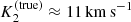 $ K_2^{\rm (true)}\approx 11\,{\rm km}\,{\rm s}^{-1} $
