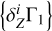 $\left\{{\delta_Z^i{\Gamma_1}} \right\}$