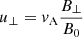 $$ \begin{aligned} {u_\perp }={ v}_{\mathrm{A} } \frac{B_\perp }{B_0} \end{aligned} $$