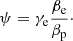 $$ \begin{aligned} \psi =\gamma _{\mathrm{e} }\frac{\beta _{\mathrm{e} }}{\beta _{\mathrm{p} }}\cdot \end{aligned} $$