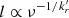 $ l \propto \nu^{-1/k_r^{\prime}} $