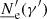 $ {\underline{N}^{\prime}_{\text{e}}}(\gamma^\prime) $