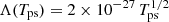 $ \Lambda(T_{\mathrm{ps}}) = 2\times10^{-27}\,T_{\mathrm{ps}}^{1/2} $