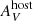 $ A_{V}^{\mathrm{host}} $