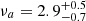 $ \nu_a = 2.9^{+0.5} _{-0.7} $