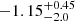 $ -1.15^{+0.45}_{-2.0} $