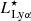$ L^{\star}_{\mathrm{Ly\alpha}} $