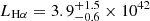 $ L_{\mathrm{H\alpha}}=3.9^{+1.5}_{-0.6}\times10^{42} $