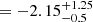 $ =-2.15^{+1.25}_{-0.5} $
