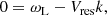 $$ \begin{aligned} 0 = \omega _{\rm L} - V_{\rm res}k, \end{aligned} $$