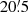 $ 20{{\overset{\prime}{.}}}5 $