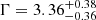 $ \Gamma=3.36^{+0.38}_{-0.36} $