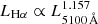 $ L_{\mathrm{H}\alpha}\propto L_{5100\,\AA}^{1.157} $