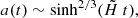 $$ \begin{aligned} a(t) \sim \sinh ^{2/3}(\tilde{H}\ t), \end{aligned} $$