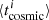 $ \langle t^i_{\rm cosmic}\rangle $
