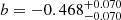 $ b=-0.468^{+0.070}_{-0.070} $