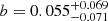 $ b=0.055^{+0.069}_{-0.071} $