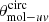 $ \theta_{\mathrm{mol}-u{v}}^{\mathrm{circ}} $