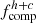$ f_{\mathrm{comp}}^{h+c} $