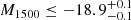 $ M_{1500} \leq -18.9^{+0.1}_{-0.1} $