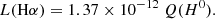 $$ \begin{aligned} L(\mathrm{H}\alpha ) = 1.37 \times 10^{-12}\ Q(H^0). \end{aligned} $$